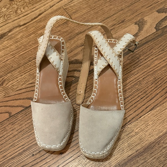 Crown Vintage Shoes - Crown Vintage Cream Espadrille Sandals